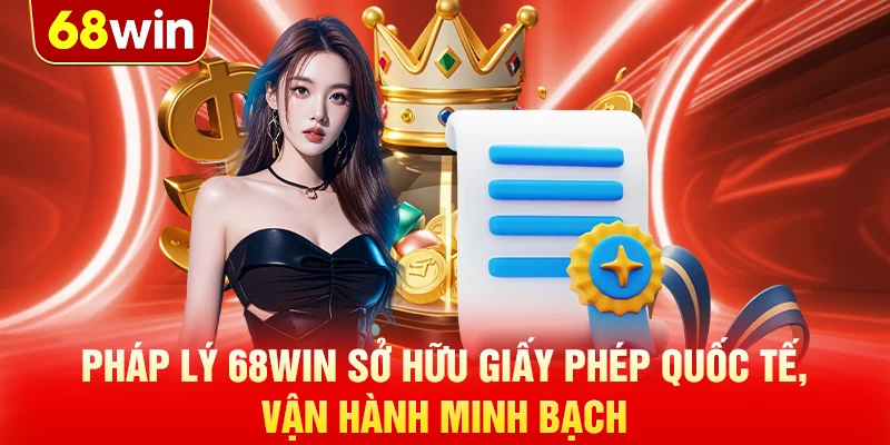 Pháp lý 68WIN sở hữu giấy phép quốc tế, vận hành minh bạch